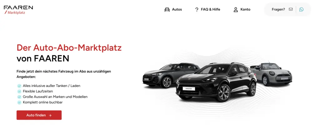 Auto-Abo Anbieter Auto Abo Funktionen