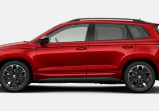 Angebotsdetails Skoda Karoq Skoda Karoq Sportline 2.0 TSI 7-Gang-DSG 140.00 kW (190 PS) Velvet Rot Metallic