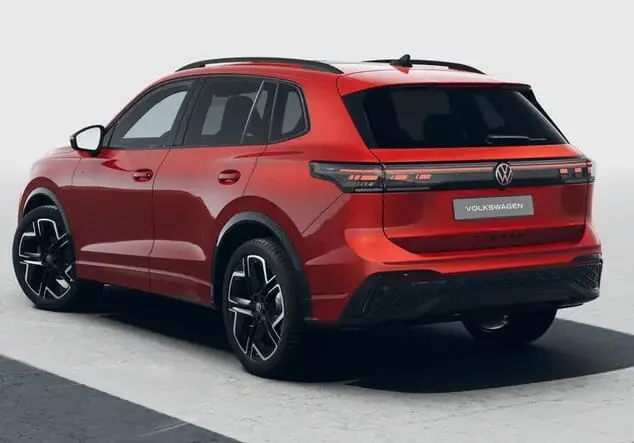 Angebotsdetails Volkswagen Tiguan Volskwagen Tiguan R-Line 1.5 TSI 110 kW (150 PS) 7-Gang-DSG Persimmon Red Metallic