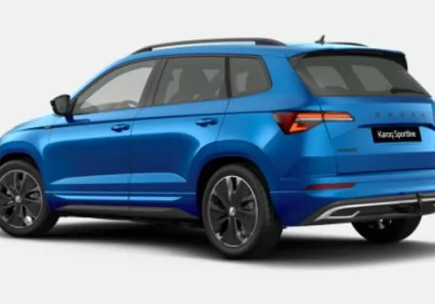 Angebotsdetails Skoda Karoq Skoda Karoq Sportline 2.0 TSI 7-Gang-DSG 140.00 kW (190 PS) Race Blau Metallic