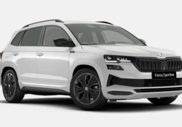 Angebotsdetails Skoda Karoq Skoda Karoq Sportline 2.0 TSI 7-Gang-DSG 140.00 kW (190 PS) Moon Weiß Perleffekt