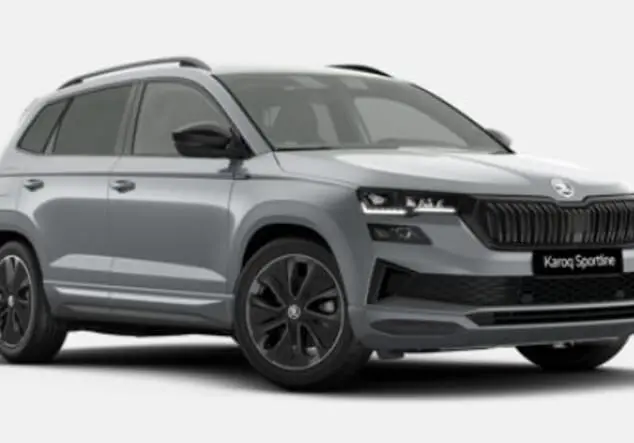 Angebotsdetails Skoda Karoq Skoda Karoq Sportline 2.0 TSI 7-Gang-DSG 140.00 kW (190 PS) Brilliant Silber Metallic