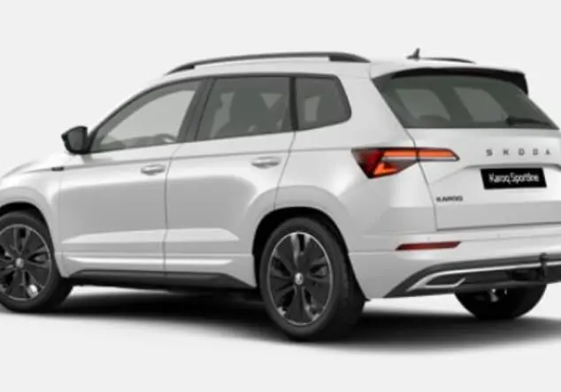 Angebotsdetails Skoda Karoq Skoda Karoq Sportline 1.5 TSI 7-Gang-DSG 110.00 kW (150 PS) Moon Weiß Perleffekt