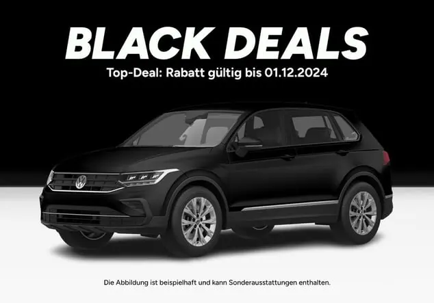 Angebotsdetails Volkswagen Tiguan R-Line 2,0 l TDI SCR 110 kW (150 PS) 7-Gang-Doppelkupplungsgetriebe Deep Black Perleffekt