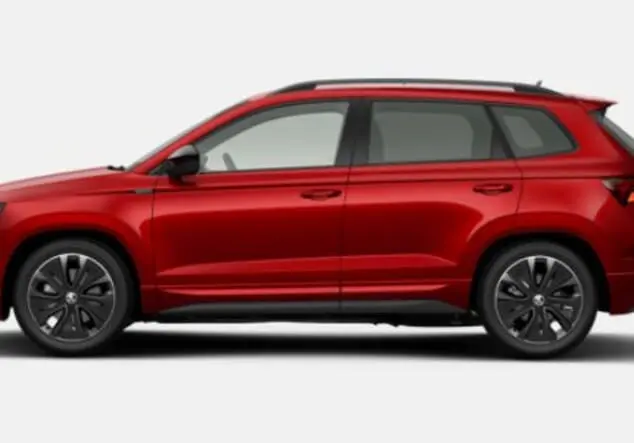 Angebotsdetails Skoda Karoq Skoda Karoq Sportline 2.0 TSI 7-Gang-DSG 140.00 kW (190 PS) Velvet Rot Metallic