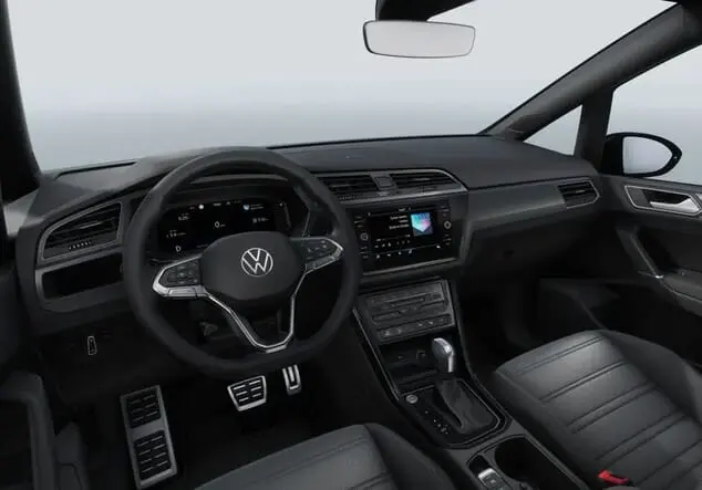 Angebotsdetails Volkswagen Touran Volkswagen Touran Highline R-Line 1.5 TSI 110 kW (150 PS) 7-Gang-DSG Onyx-Weiß Perleffekt