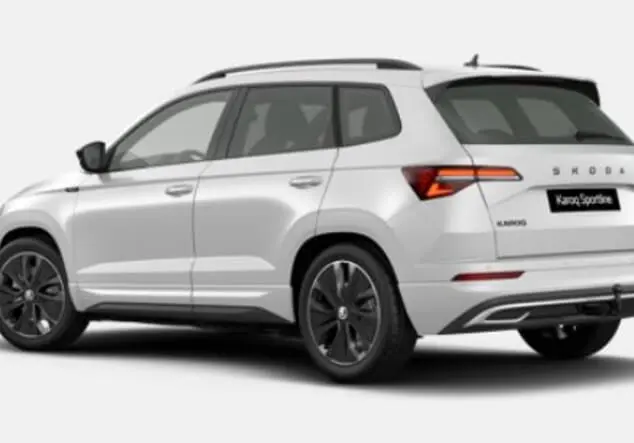 Angebotsdetails Skoda Karoq Skoda Karoq Sportline 2.0 TSI 7-Gang-DSG 140.00 kW (190 PS) Moon Weiß Perleffekt