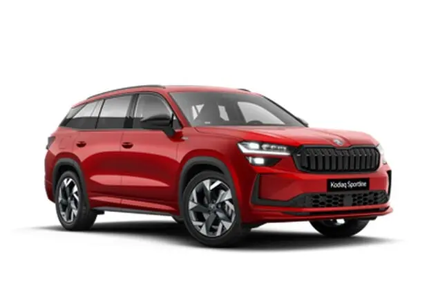 Angebotsdetails Skoda Kodiaq Skoda Kodiaq Sportline 2.0 TSI 150 kW (204 PS) 7-Gang-DSG Velvet Rot Premium Metallic
