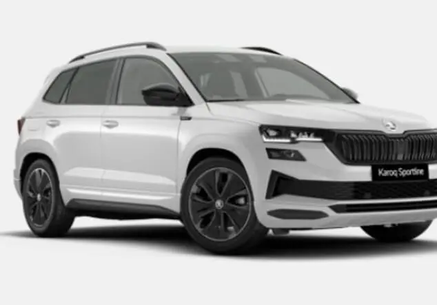 Angebotsdetails Skoda Karoq Skoda Karoq Sportline 2.0 TSI 7-Gang-DSG 140.00 kW (190 PS) Moon Weiß Perleffekt