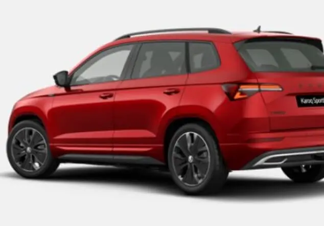 Angebotsdetails Skoda Karoq Skoda Karoq Sportline 2.0 TSI 7-Gang-DSG 140.00 kW (190 PS) Velvet Rot Metallic