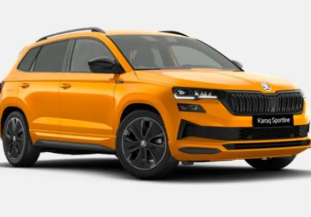 Angebotsdetails Skoda Karoq Skoda Karoq Sportline 2.0 TSI 7-Gang-DSG 140.00 kW (190 PS) Phoenix Orange Metallic