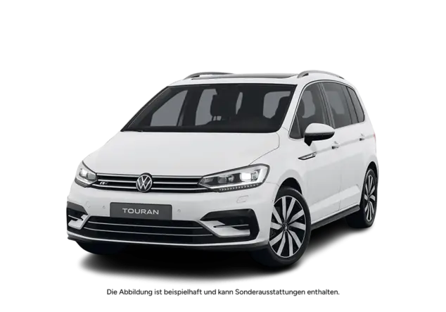 Angebotsdetails Volkswagen Touran Volkswagen Touran Highline R-Line 1.5 TSI 110 kW (150 PS) 7-Gang-DSG Onyx-Weiß Perleffekt