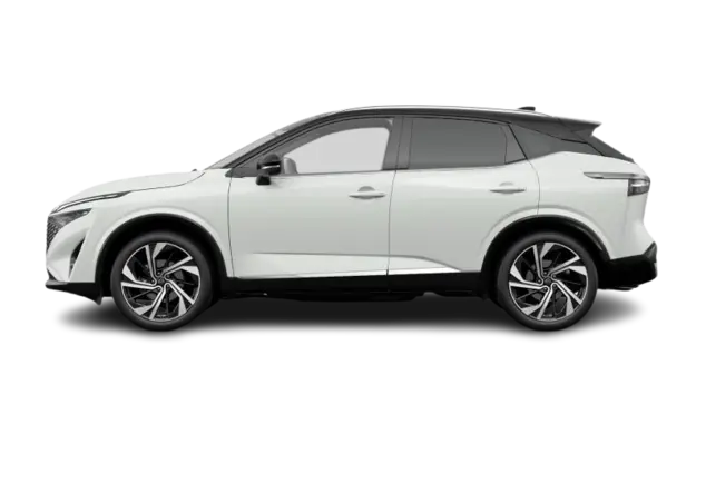 Angebotsdetails Nissan Qashqai 1.3 DIG-T MHEV 158PS Xtronic Tekna+ Karosseriefarbe: Pearl White (QAB), Kontrastfarbe: Black (KH3)