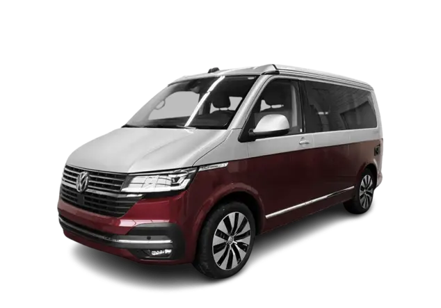 Angebotsdetails Volkswagen California T6.1 California OCEAN 2.0TDI 204PS NP.112T 4M ACC.AHK.STHZG.NAVI+VC.DCC.MARKISE Silber / Rot