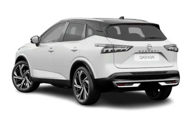 Angebotsdetails Nissan Qashqai 1.3 DIG-T MHEV 158PS Xtronic Tekna+ Karosseriefarbe: Pearl White (QAB), Kontrastfarbe: Black (KH3)