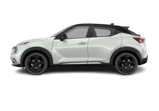 Angebotsdetails Nissan JUKE 1.0 DIG-T TEKNA DCT Karosseriefarbe: Pearl White (QAB), Kontrastfarbe: Black (KH3)