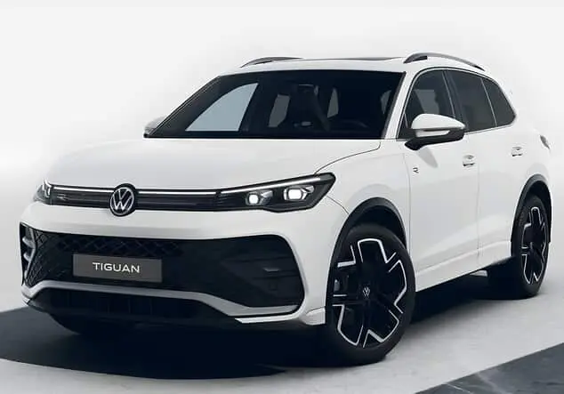 Angebotsdetails Volkswagen Tiguan R-Line 2,0 l TDI SCR 110 kW (150 PS) 7-Gang-Doppelkupplungsgetriebe Oryxweiß Perlmutteffekt