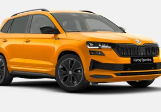 Angebotsdetails Skoda Karoq Skoda Karoq Sportline 1.5 TSI 7-Gang-DSG 110.00 kW (150 PS) Phoenix Orange Metallic