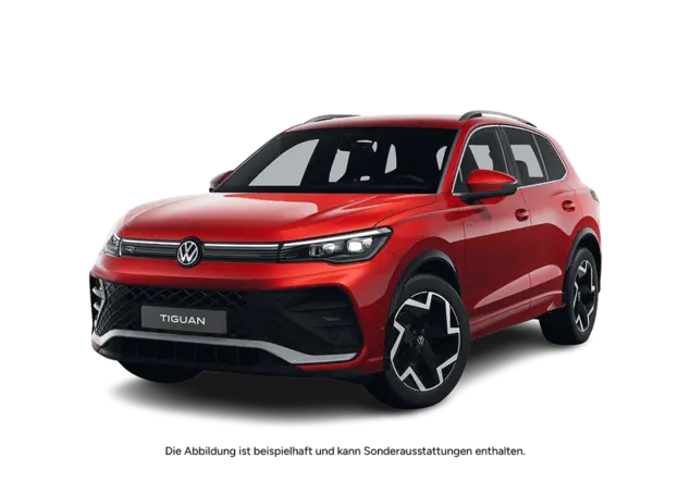 Angebotsdetails Volkswagen Tiguan Volkswagen Tiguan R-Line 1.5 TSI 110 kW (150 PS) 7-Gang-DSG Persimmon Red Metallic