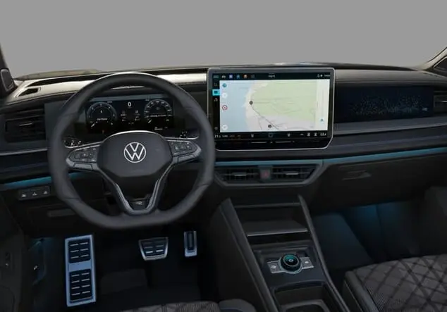 Angebotsdetails Volkswagen Tayron Volkswagen Tayron R-Line 2.0 TDI 142 kW (193 PS) 7-Gang-DSG 4MOTION Delfingrau Metallic