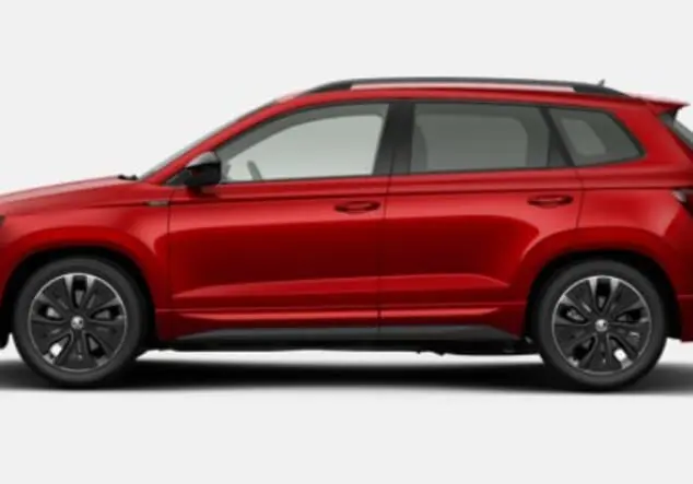 Angebotsdetails Skoda Karoq Skoda Karoq Sportline 1.5 TSI 7-Gang-DSG 110.00 kW (150 PS) Velvet Rot Metallic