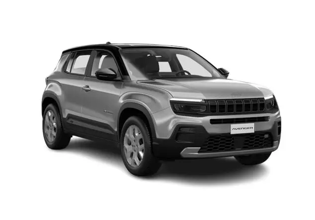 Angebotsdetails Jeep Avenger Jeep Avenger Altitude 1.2 E-Hybrid 74 kW (100 PS) 6-Stufen-DCT Granite Grey Metallic (Dach in Volcano Black)