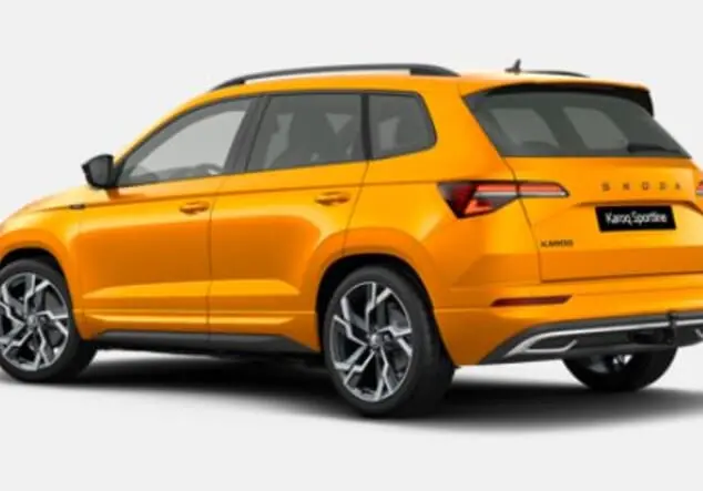 Angebotsdetails Skoda Karoq Skoda Karoq Sportline 1.5 TSI 7-Gang-DSG 110.00 kW (150 PS) Phoenix Orange Metallic